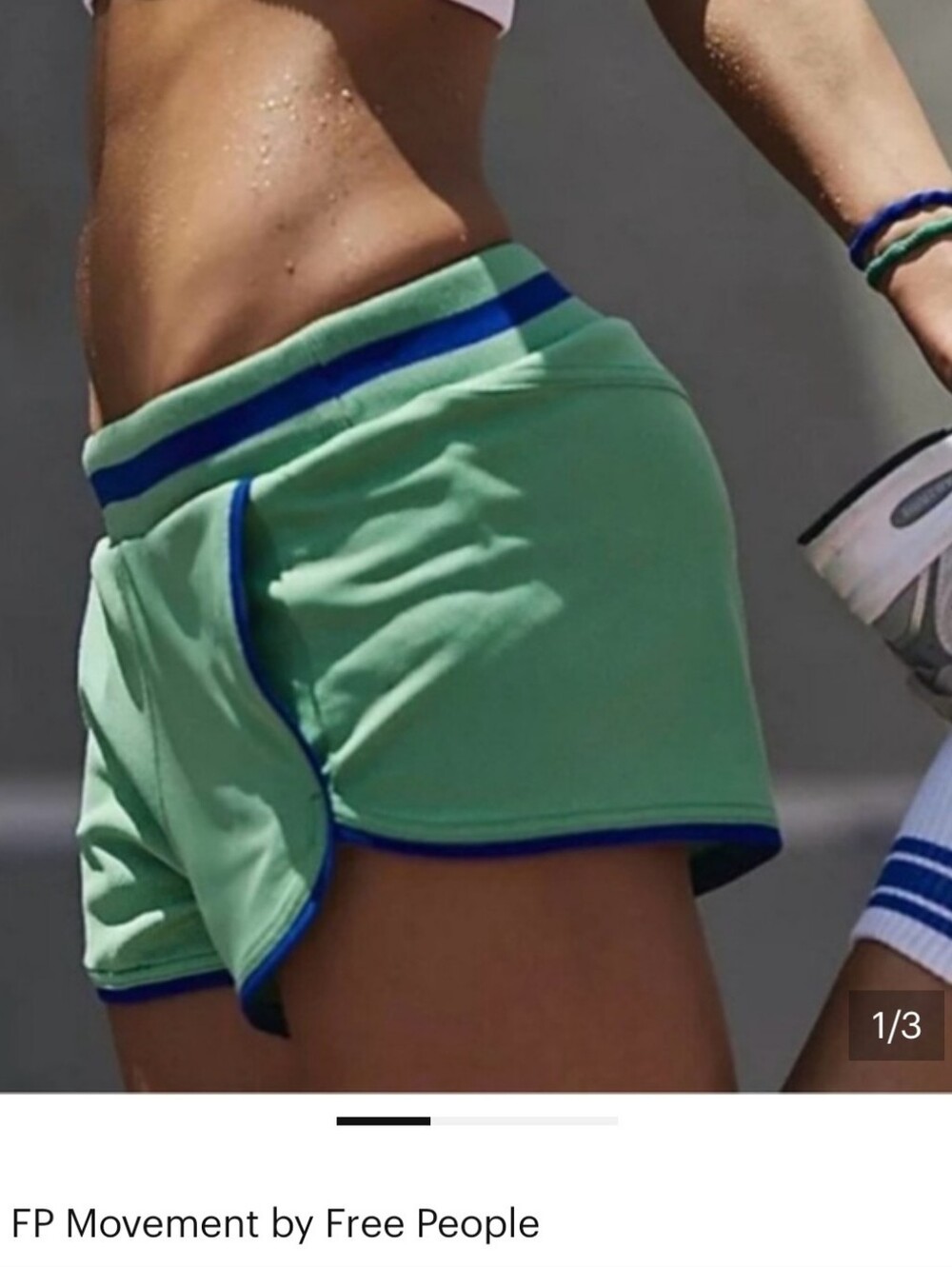 FP Movement by Free People Mint Shorts with Blue Trim